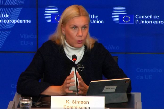 Comissária europeia Kadri Simson considera que a UE pode viver sem gás russo